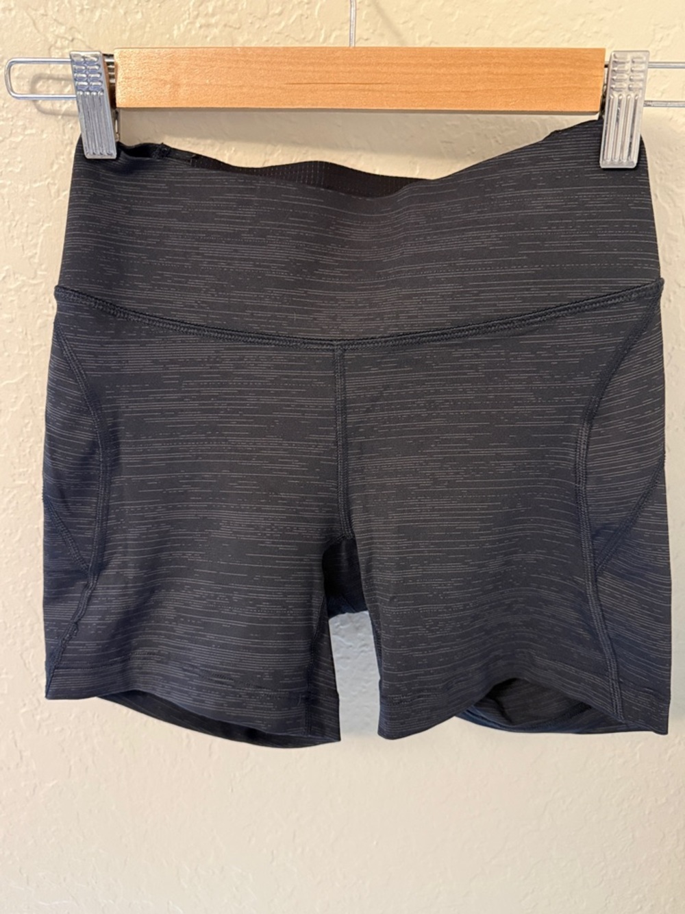 Outdoor Voices Black Heathered High-Rise Bike Shorts
